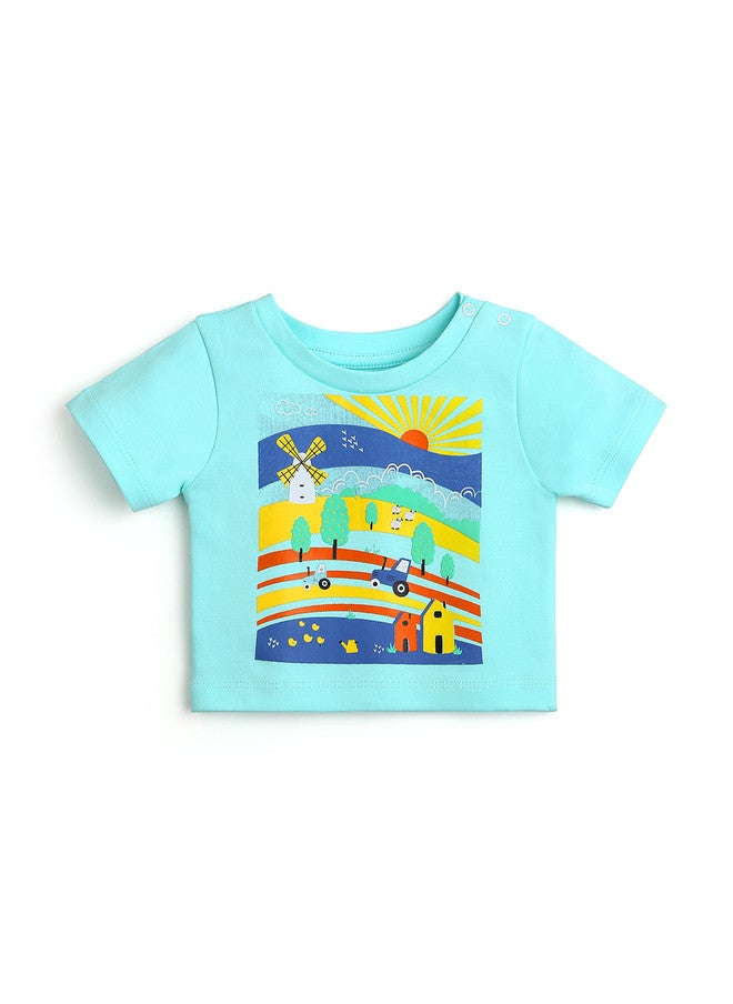 Bontots Infant Boys Organic Cotton T-Shirt with Abstract Print - Image 1